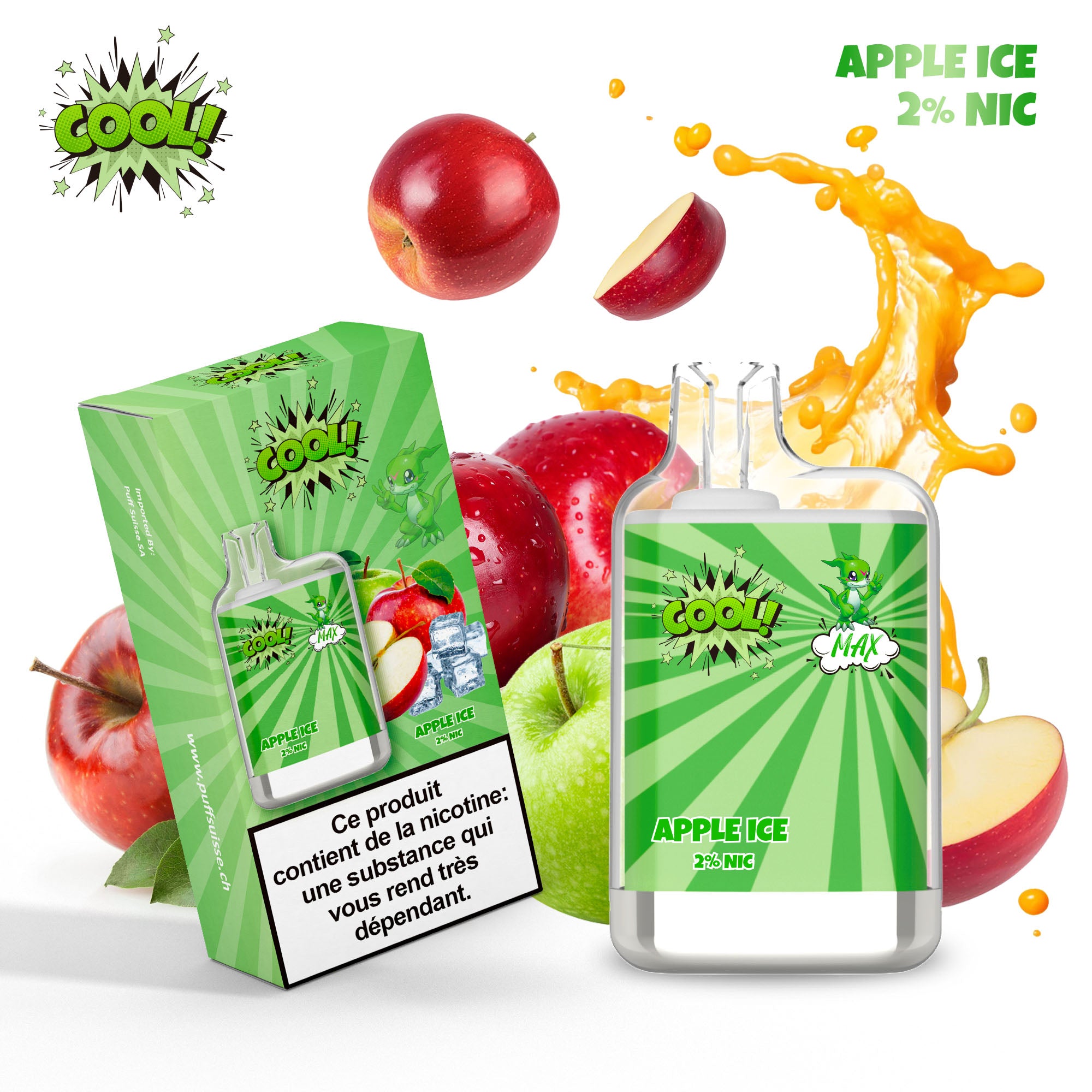 APPLE ICE - PUFF COOL 2% APPLE ICE - PUFF COOL 2%
