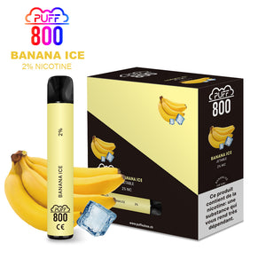 Vape jetable avec nicotine - Puff 800 - Banana Ice