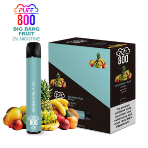 Vape jetable avec nicotine - Puff 800 - Big Bang Fruit