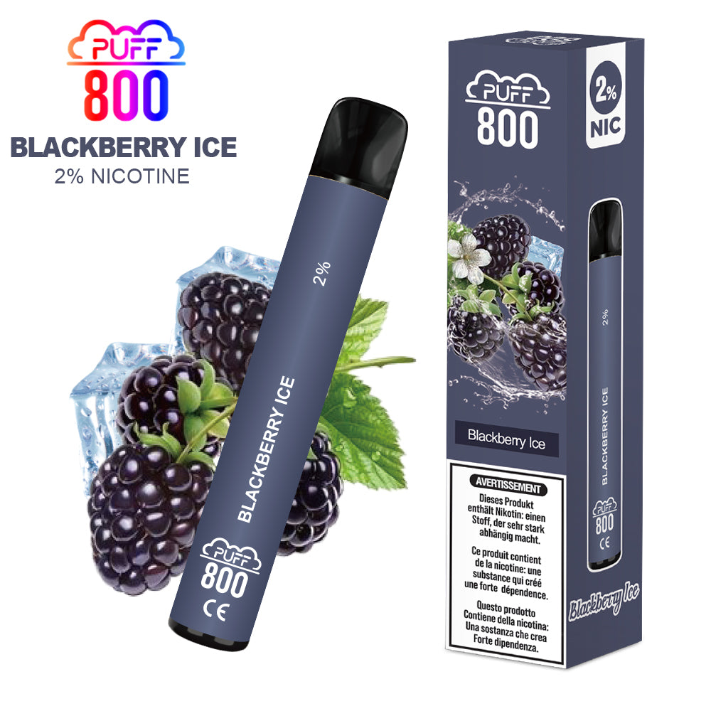 Disposable vape with nicotine - Puff 800 - Blackberry Ice | puff 800 2%,puff8002% | CHF 5.90 |Puff Suisse SA Disposable vape with nicotine - Puff 800 - Blackberry Ice | puff 800 2%,puff8002% | CHF 5.90 |Puff Suisse SA