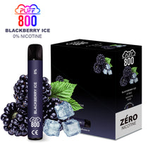 Vape jetable sans nicotine - Puff 800 - Blackberry Ice