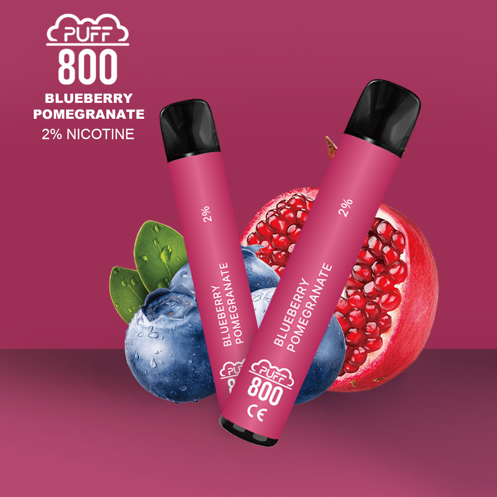 Vape jetable avec nicotine - Puff 800 - Blueberry Pomegranate | puff 800 2%,puff8002%