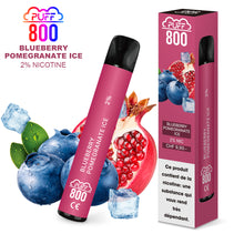 Vape jetable avec nicotine - Puff 800 - Blueberry Pomegranate Ice