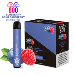Vape avec nicotine - Puff 800 - Blueberry Sour Raspberry