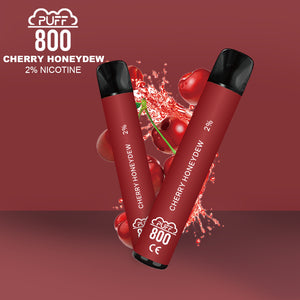 Vape jetable avec nicotine à la saveur Cherry Honedew - Puff 800