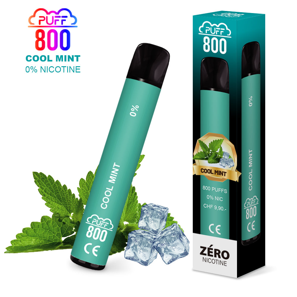 COOL MINT - PUFF 800 0% | puff 0%,puff 800 2% nicotine,zero nicotine | CHF 5.90 |Puff Suisse SA COOL MINT - PUFF 800 0% | puff 0%,puff 800 2% nicotine,zero nicotine | CHF 5.90 |Puff Suisse SA