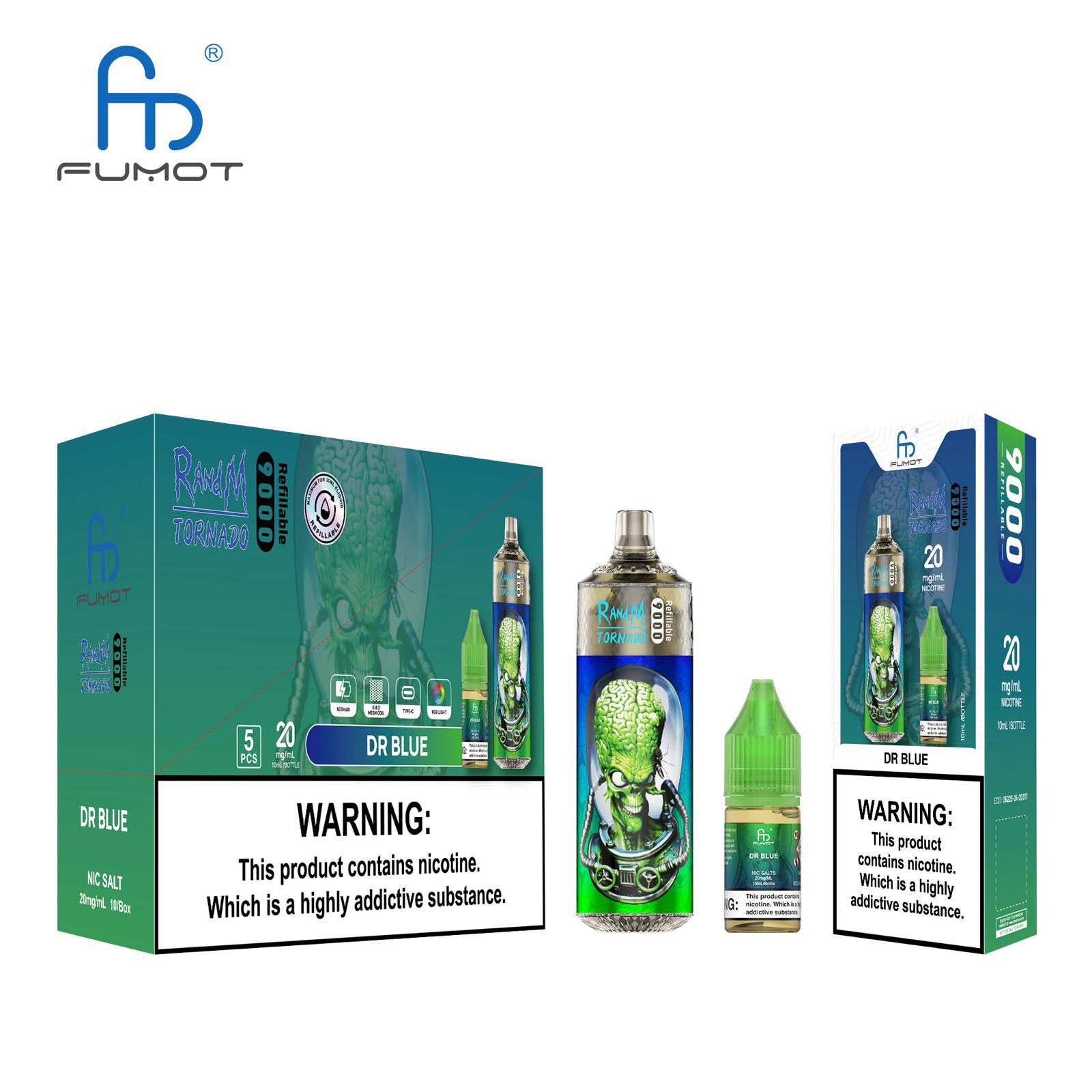 DR BLUE - CIGARETTE ÉLECTRONIQUES RECHARGEABLE - Fumot Doberman
