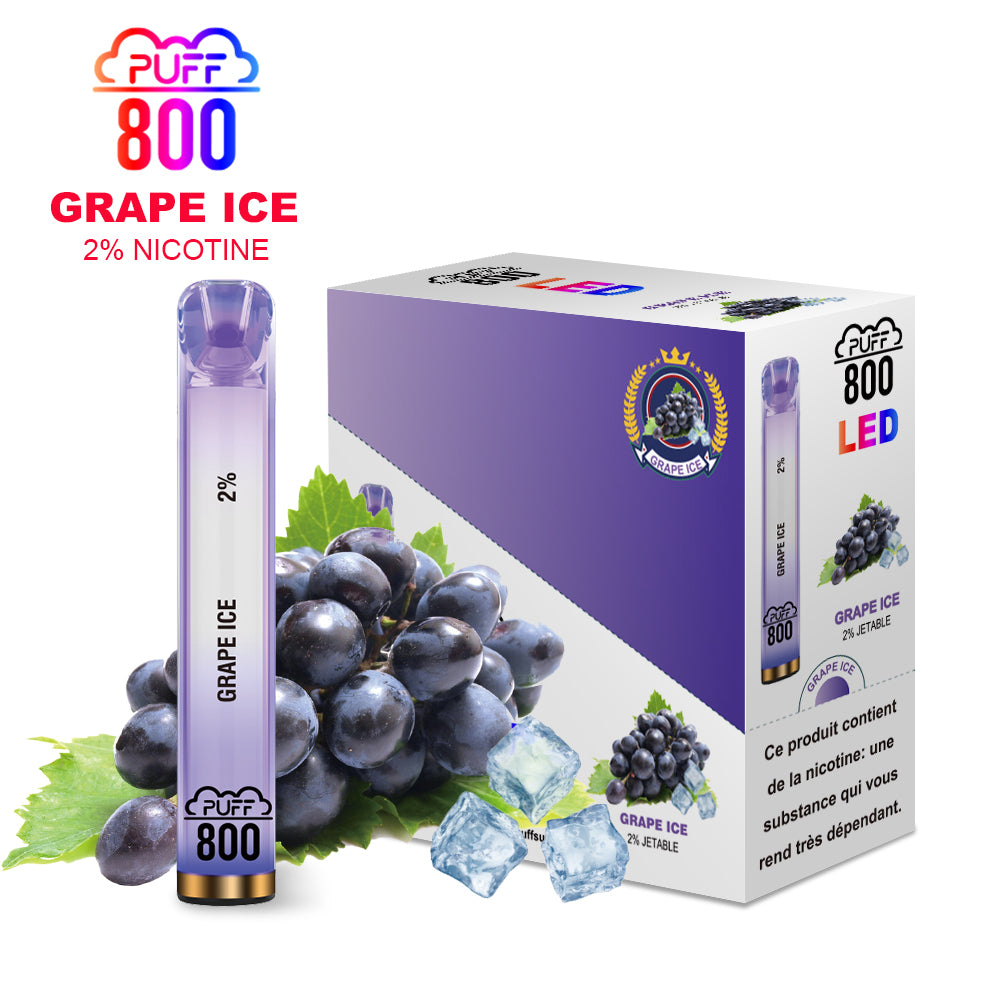 GRAPE ICE - Puff Crystal LED 2% | puff 800 2% LED