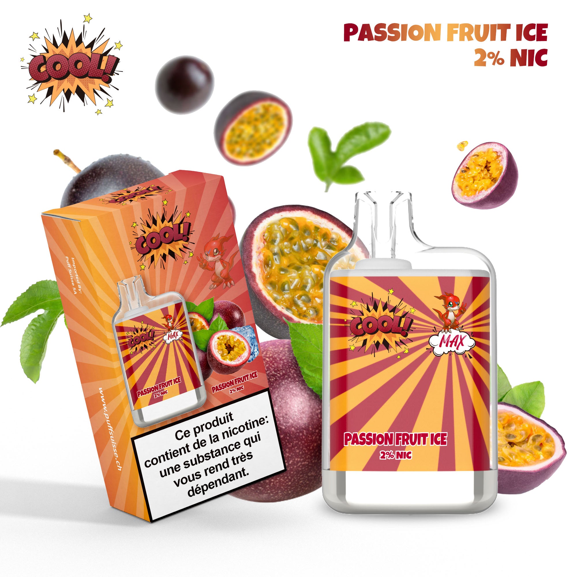 PASSION FRUIT ICE - PUFF COOL 2%