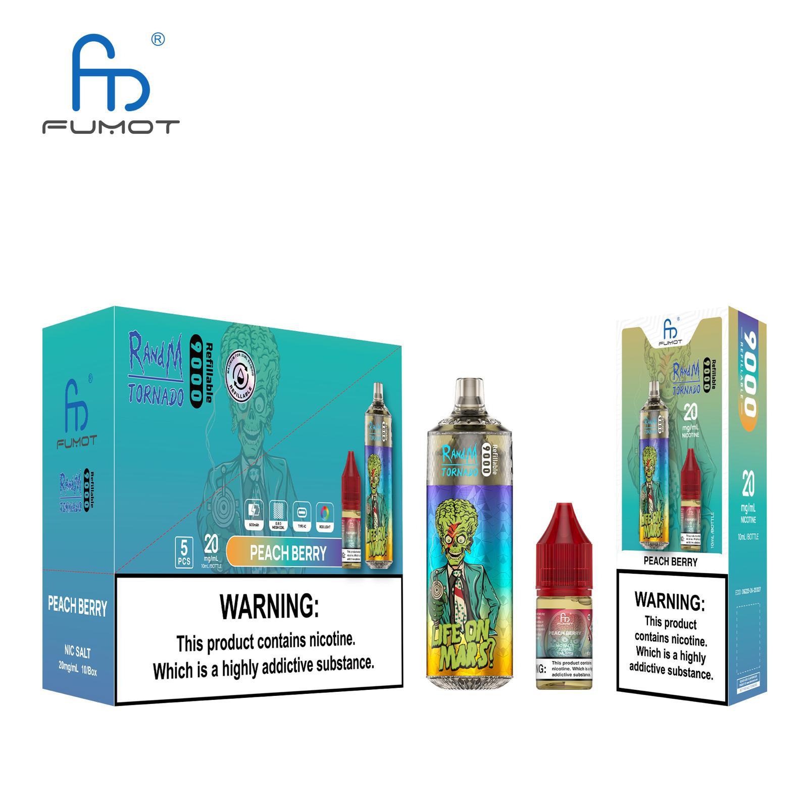 PEACH BERRY - CIGARETTE ÉLECTRONIQUES RECHARGEABLE - Fumot Doberman