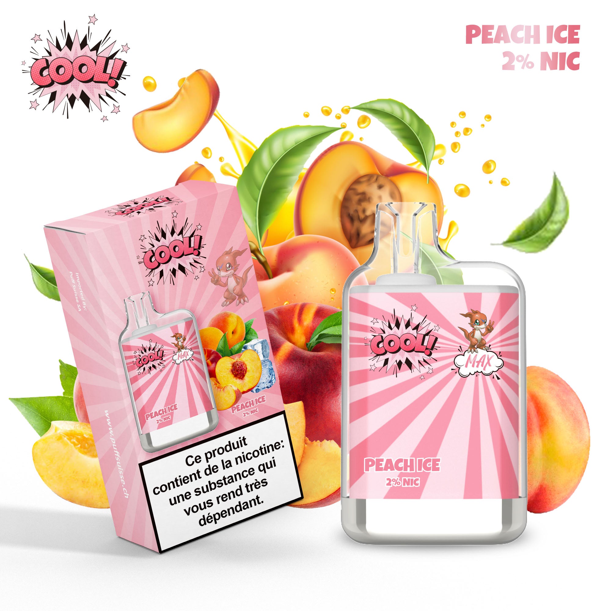 PEACH ICE - PUFF COOL 2%