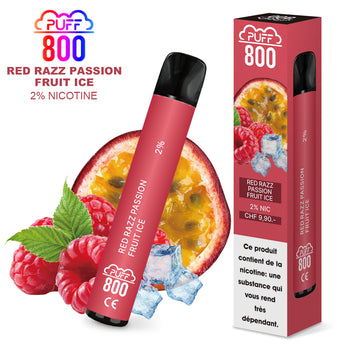RED RAZZ PASSION FRUIT ICE - Puff 800 2%