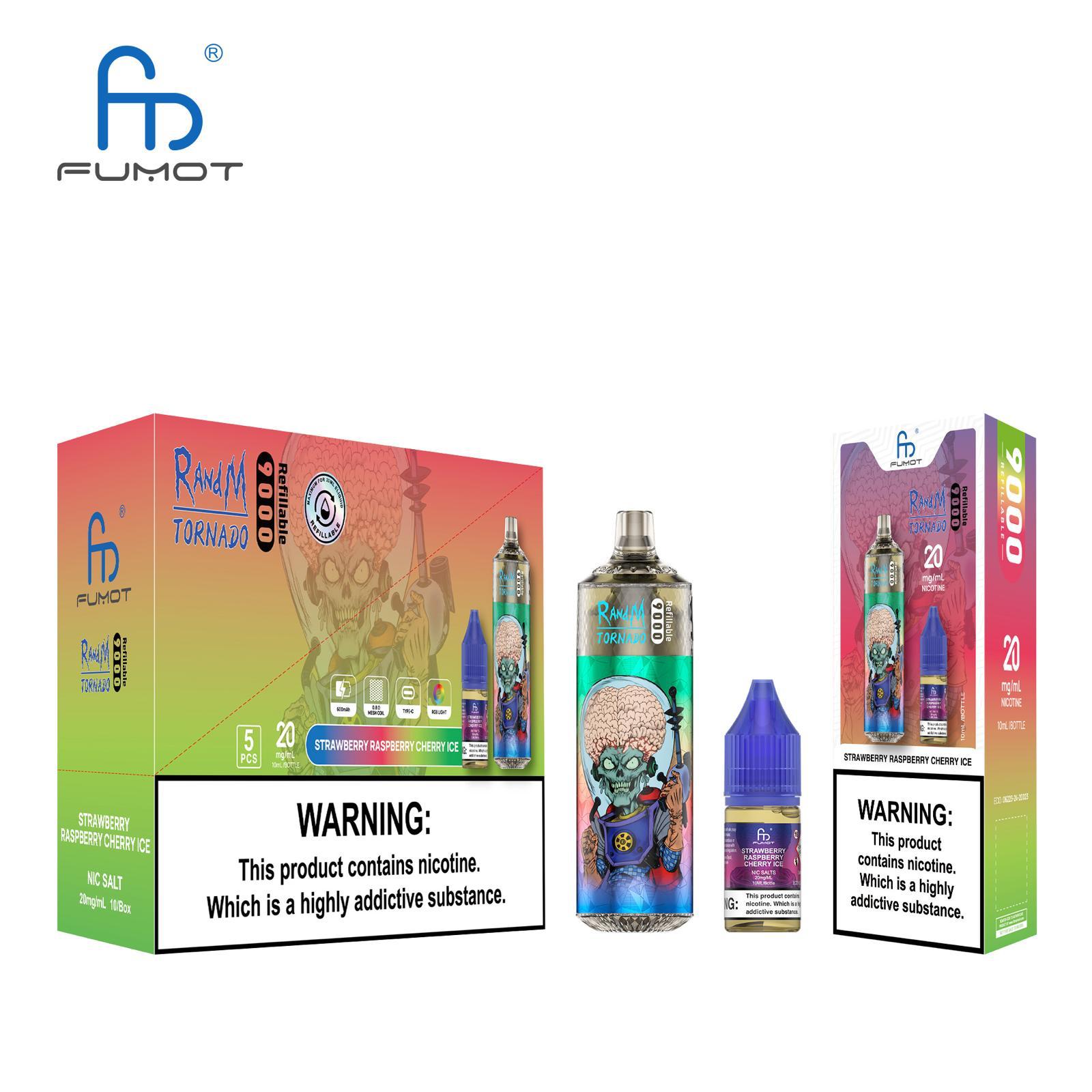 STRAWBERRY RASPBERRY CHERRY ICE - RECHARGEABLE ELECTRONIC CIGARETTES - Fumot Doberman
