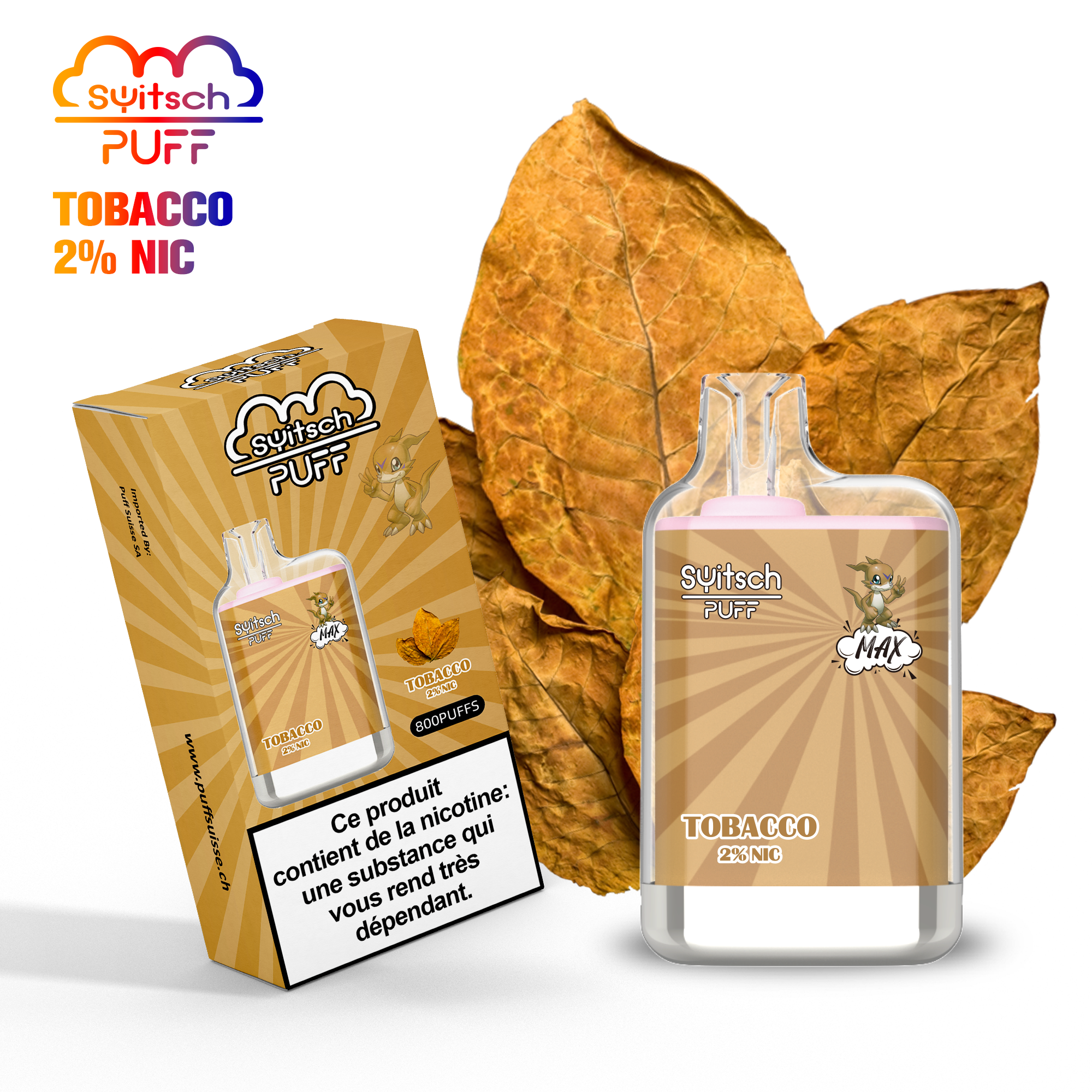 TOBACCO - Puff Max 2% | Switsch Puff Max