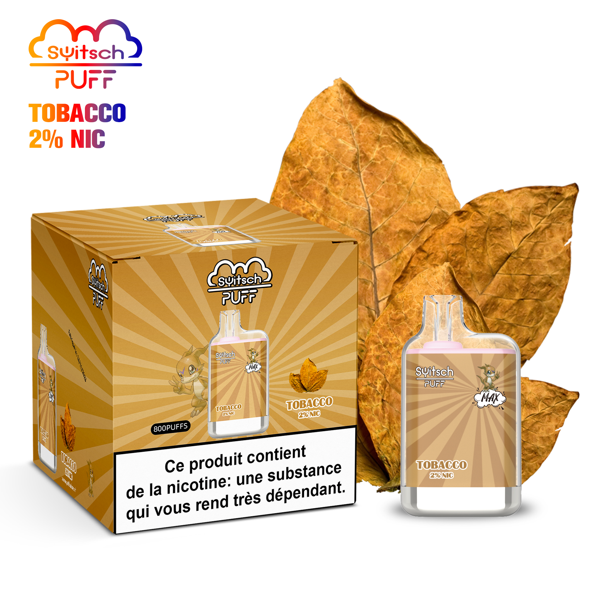 TOBACCO - Puff Max 2% | Switsch Puff Max