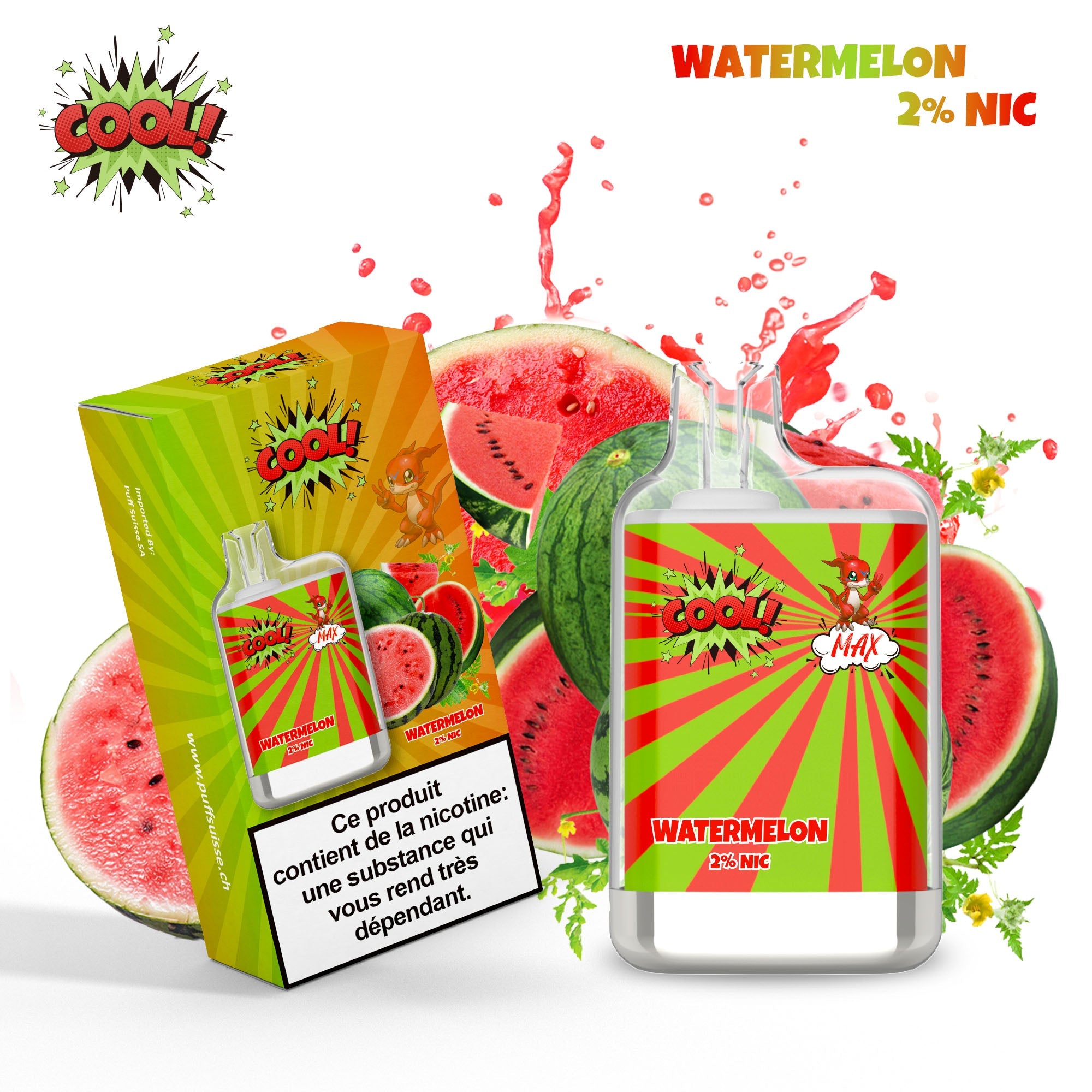 WATERMELON - PUFF COOL 2% WATERMELON - PUFF COOL 2%