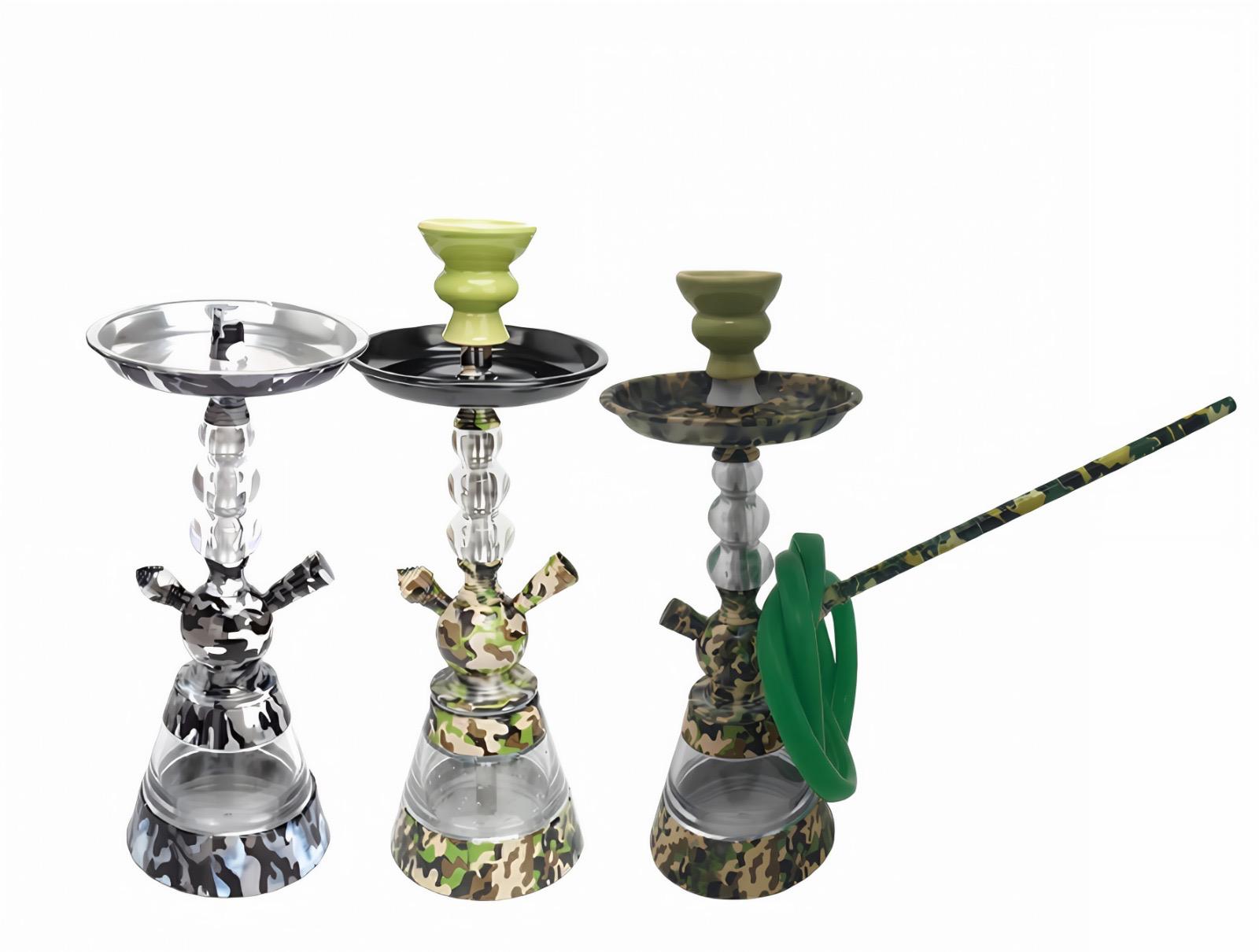 Camouflage Hookah Shisha 39cm - Complete Kit with Aluminum Stem