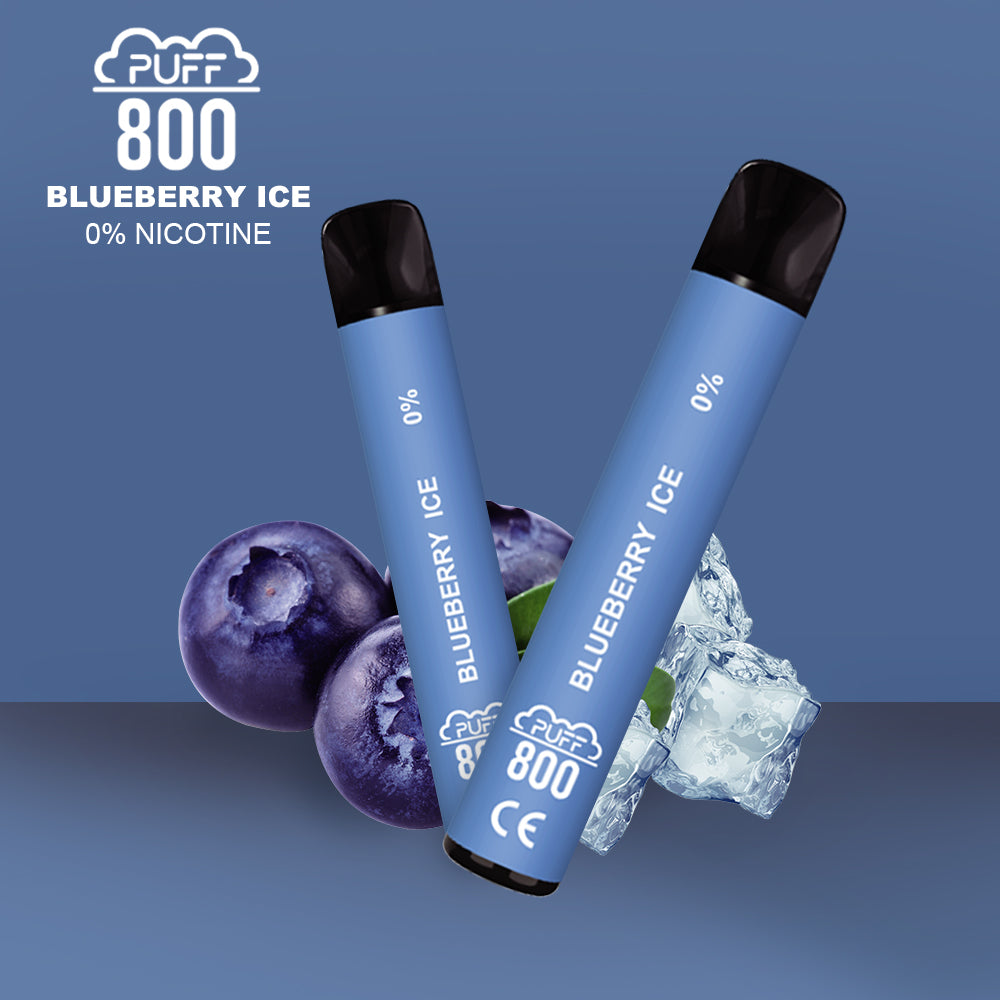 Vape jetable sans nicotine - Puff 800 - Blueberry Ice