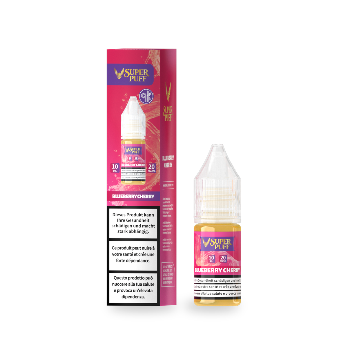 E-Liquid Super Puff - Blueberry Cherry - 10ml (20mg)