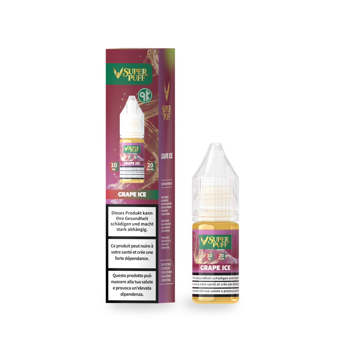 E-Liquid Super Puff - Grape Ice - 10ml (20mg)