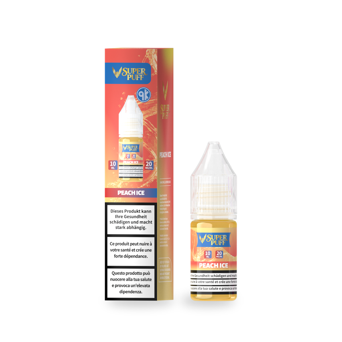 Super Puff E-Liquid - Peach Ice - 10ml (20mg)