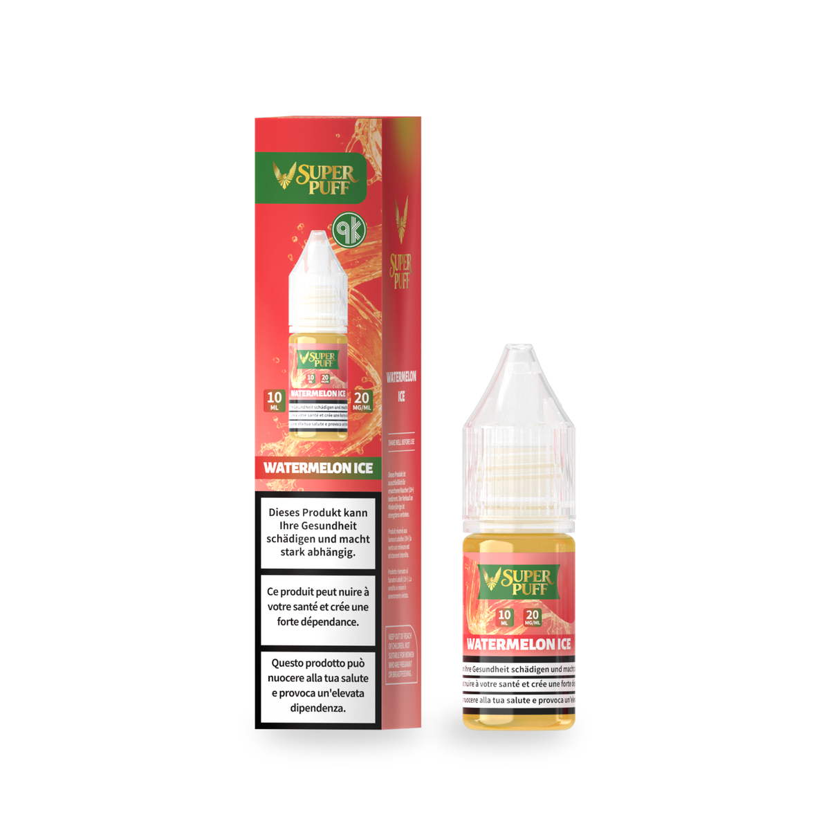 E-Liquide Super Puff - Watermelon Ice - 10ml (20mg)