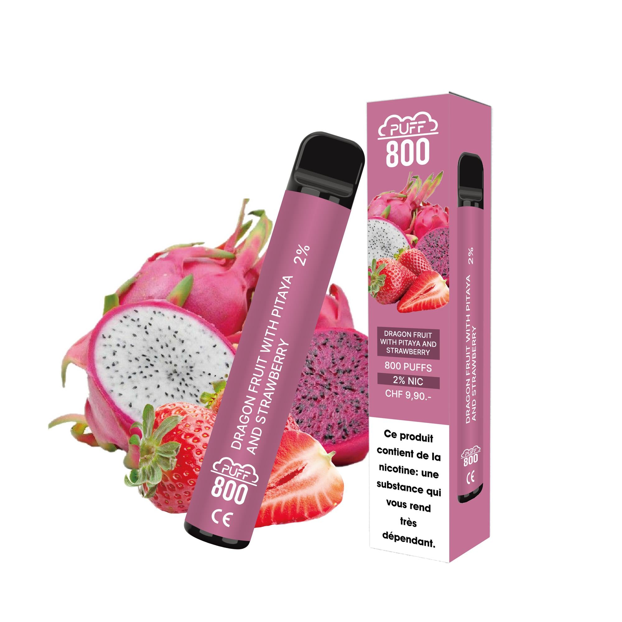 DRAGON FRUIT WITH PITAYA AND STRAWBERRY - Puff 800 2%