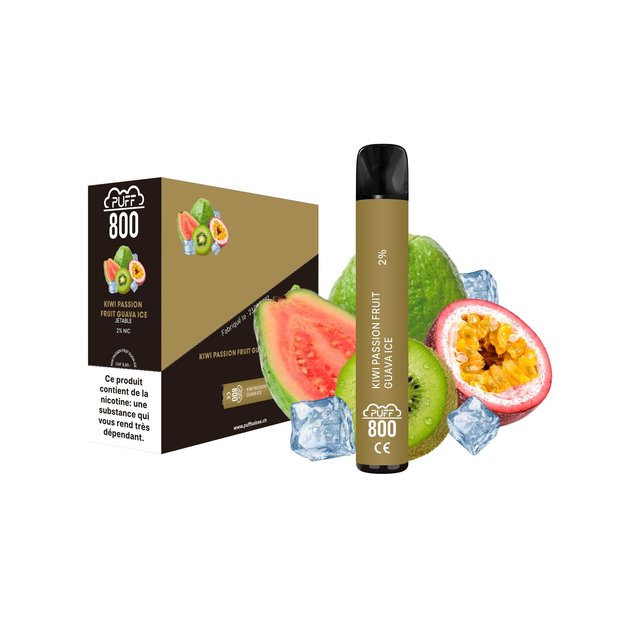 KIWI PASSION FRUIT GUAVA ICE - Puff 800 2% | puff 800 2%,puff 800 2% nicotine,puff8002%